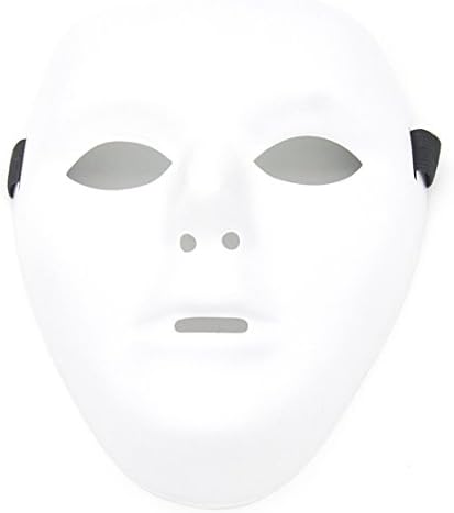 Kvvdi Male Scary White Blank Face Masks for Halloween DIY
