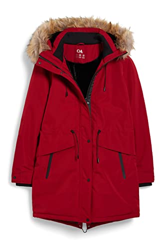 C&A Damen Parkamantel Polyester Parka coat rot 36