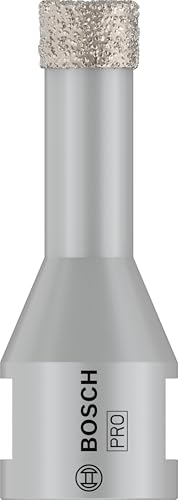 Bosch 1x PRO Multi Material Diamanttrockenbohrkronen für 22,23‑mm-Bohrung und kleine Winkelschleifer (für Fliesen, Harte Fliesen, Ø 12 mm, Professional Zubehör Kleiner Winkelschleifer)