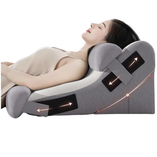 KCNN 良性発作性頭位めまい枕、逆流性食道炎枕、三角枕、傾斜枕、位置調整可能、通気性と抗菌性、洗える枕カバー、読書枕、睡眠サポート、背もたれクッション、横向き寝枕、妊婦の腰の保護、半横臥位のケア胃食道逆流症の高齢者、高齢者向け、逆流性食道炎/首/背中/腰