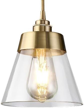 Abat-jour personnalisé en verre pour suspension de chevet réglable E26
