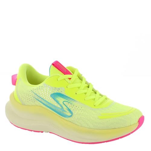 Skechers Fille Max Cushioning Ascend Aura Basket Citron 1 UK Enfant - vue 3