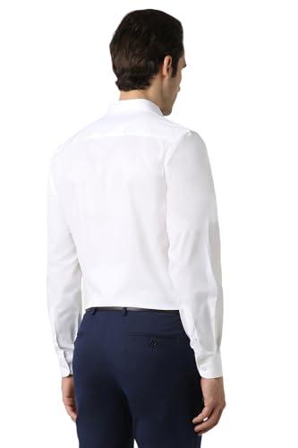 Image of Peter England Men's Cotton Slim Fit Ditsy Printed Full Sleeve Shirt