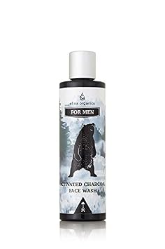 Activated Charcoal Face Wash 8oz Gentle Detox Cleanser with Willow Bark & Spirulina For Oily, Acne-Prone Skin Organic, Vegan, Non-Toxic Skincare