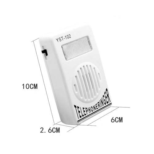 Laroal Extra lauter Telefonklingelverstärker mit Blitzlicht, 60–110 dB einstellbare Lautstärke für Festnetz-/schnurgebundene Telefone, für Hörgeschädigte geeignet