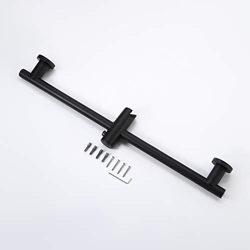 Kes Shower Slide Bar For Bathroom With Adjustable Handheld Shower Holder Wall Mount Sus 304 Stainless Steel Matte Black, F204-Bk #TOP7