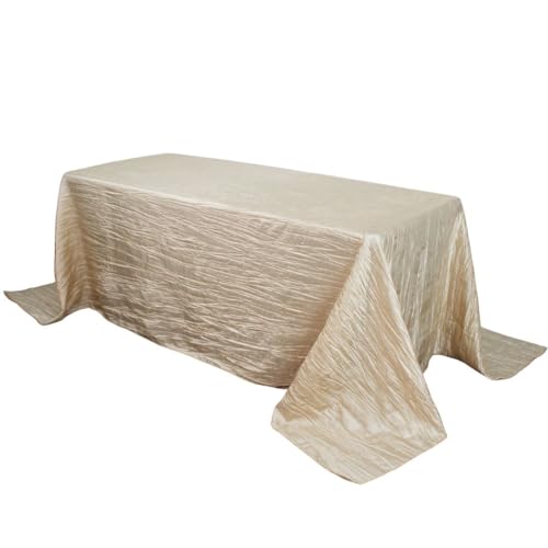 YOUR CHAIR COVERS - 90 x 156 inch Rectangular Crinkle...