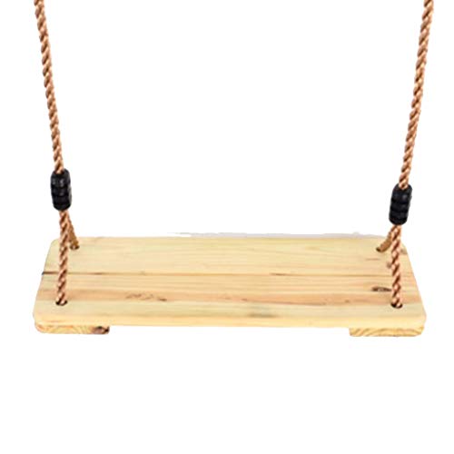 Swing Garden Tree Seat Kid Wooden Polished Four Board Hanging Anti Corrosion Detachable Adjustable Ropes Waterproof Deluxe Safery Outdoor Indoor Climbing Frames,Weight Up To 100Kg (Size : 1)