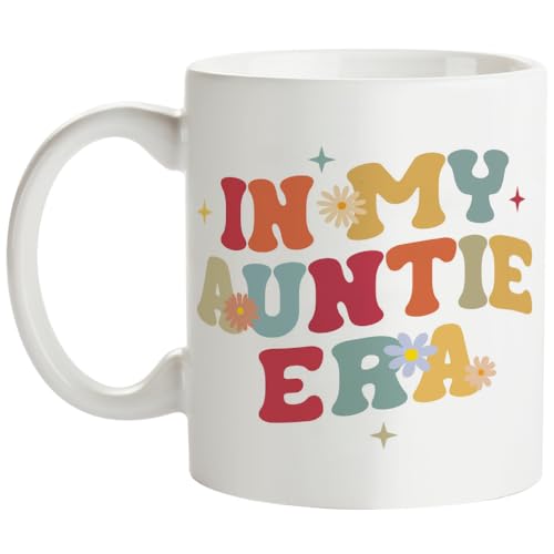 Fatbaby Auntie Coffee Mug, Pregnancy Announcement Gifts For First Time Aunt, Mother's Day Birthday Christmas Gifts For Aunt To Be 11OZ