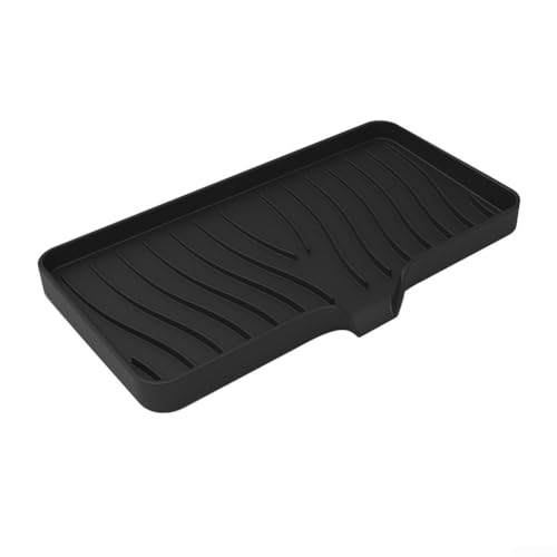 ZYWUOY Tapis de séchage en silicone avec rebord d'évacuation pour vaisselle de cuisine (noir), R877EL0OI0C0PKB8O40R20892ZL