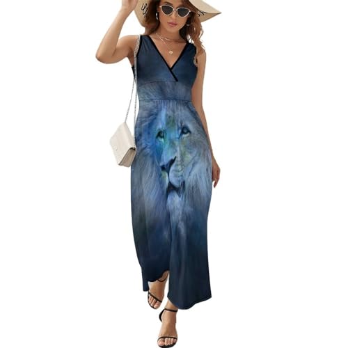 Robe longue d'été sans manches Constellation Léo pour femme