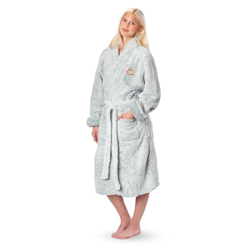 Northwest NFL Chicago Bears Sherpa Bath Robe, 26" x 47", Gray