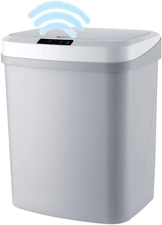 ArabestTouchless Trash Can, 16L Motion Sensor Bathroom Automatic Garbage Bin, Kitchen Garbage Can with Lid, USB Charging Smart Waste Bin for Living Room, Bedroom, Office, Toilet, Kitchen