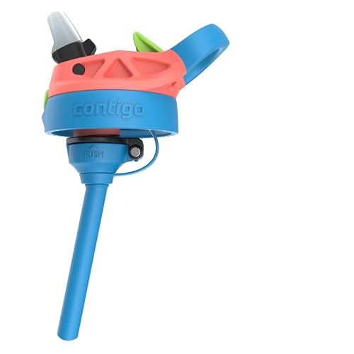 Image of Contigo AUTOSPOUT Water Bottle, 13 oz, Coral Blue /Poppy