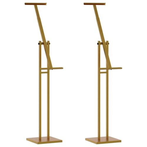 Genérico Pantallas de Feria 2 pcs Dorado 26,5 x 26,5 x 127 cm Acero,Economía e Industria,Publicidad y márketing,Expositores para ferias-3407639