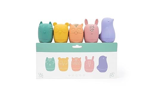 Image of Mold Free Bath Toys, Set of 5, Infant Bath Toys 6-12 Months and Toddlers 1-3, Baby Bathtub and Pool Toys, Silicone Bath Toys, Baby Bath Toys Mold Free