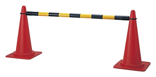 日本緑十字社 コーンバー固定2m 54mm 黄/黒