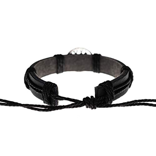 BlueRica Tree of Life on Leather and Cord Bracelet2