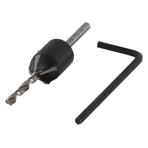 wolfcraft Vorbohrer mit Aufstecksenker für Möbelbauschrauben ø3,2x12 mm - Für das Vorbohren und Senken in Holz in einem Schritt - 2498000