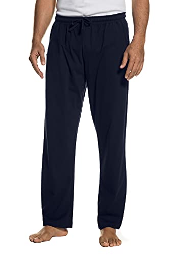 bis 8XL, Pyjama-Hose aus 100% Baumwolle, Schlafanzug-Hose, Sweatpants mit elastischem Bund Navy 3XL 708406 76-3XL