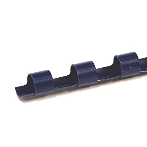 TruBind 8mm (5/16 in.) Comb Binding Spines | 11 in. Length for Letter Size or Smaller Projects | Standard 19-Ring Rectangular Holes | Navy | 40 Sheet Binding Capacity | 100 Pack