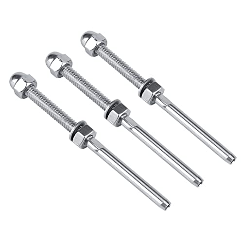 Extremidades do Pino Tensor Rosqueado de Aço Inoxidável Syrisora ​​10 Peças para de Trilhos de Cabos