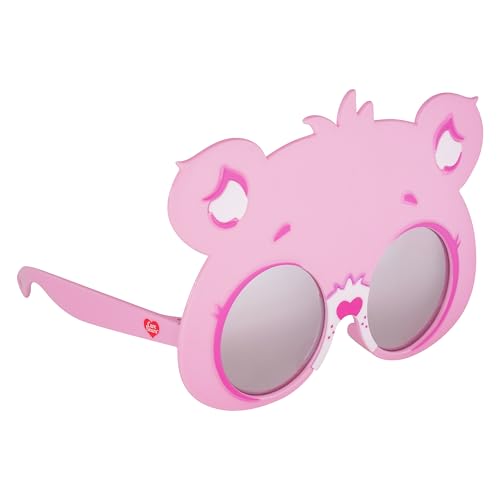 Sun-Staches Official Care Bears Sunglasses | Cheer Bear Pink Costume Accessory | UV 400 | One Size Fits Most