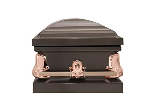 Titan Casket Orion Panel Collection (Bronze, Mother) Handcrafted Funeral Casket - Bronze With Rosetan Crepe Interior & 'Mother' Head Panel #TOP3