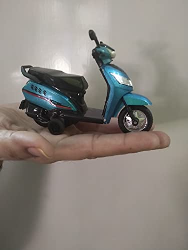Image of CENTY Toys Bestiva Blue Colour Scooty Toy - Pull Back Action- Rear Wheel Suspension Moves - Seat Opens - Pull Back Action That Can Change To Free Wheel, 3-12 years