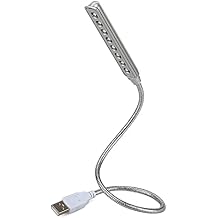 Daffodil USB LED Light - 8 Super Bright LED Reading Lamp - No Batteries Needed - PC & Mac Compatible ULT05 Silver