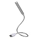 Daffodil ULT05 - LED USB Leselampe mit 8 langlebigen hellen LED´s - 6000 Kelvin - Kaltweiß - 360°C Schwanenhals - Silber