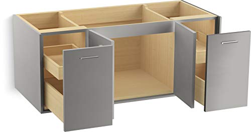 Kohler K-99544-1Wt 48-Inch Jute Bathroom Vanity In Mohair Grey, Solid Wood #TOP2