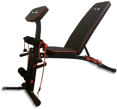 Vfit By Voit D208 Katlanabilir Kol Dayamalı Incline/Decline Ayarlanabilir Sırt Açılı Lastik Kordlu Mekik ve Ağırlık Sehpası - Görsel 5