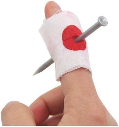 DuMesho 3 PIECES All for Gags Practical Jokes - Convenient New Prank Joke Toy Fake Nail Through Finger Trick Halloween Kids Children Gags Practical Jokes