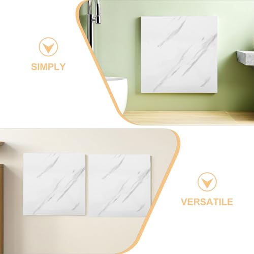 Azulejos autoadhesivos lavables con paneles de PVC impermeables efecto mármol para salpicaderos 4