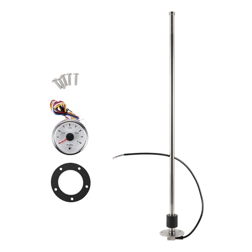 Sensor de combustible de metal de 3,94" con indicador de nivel plata y negro
