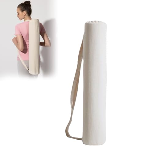 Yogamatta Väska Dörr Yogamatta Väska Väska Väska Gym Matta och Pilates Dragsko Multifunktion Pilates Mats Väska för Fitness Gymnastik Sport Vit...