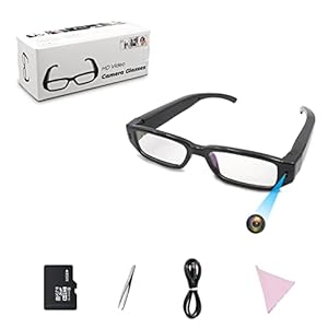 Fueiyita Camera Glasses spy Camera Glasses Video Glasses Hd 1080p Eyewear Video Recording Camera for Meeting, Travel…