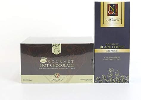 (1) NuGano 100% Natural, Healthy and Safe Ganoderma Extract Coffee + Free (1) Organo Gold Gourmet Hot Chocolate