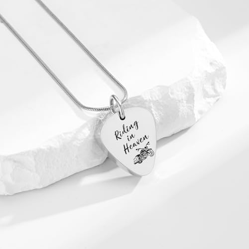 zeqingjw Urn Necklace for Ashes Motorcycle Cremation Urn Pendant Riding in Heaven Memorial Ash Keepsake Cremation Jewelry for Men Women4