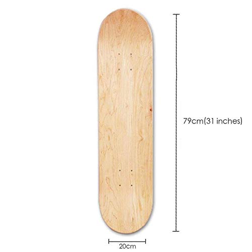 New XSWY Maple Blank Skateboard Double Concave Skateboards Natural Skate Deck Board Skateboards Deck...