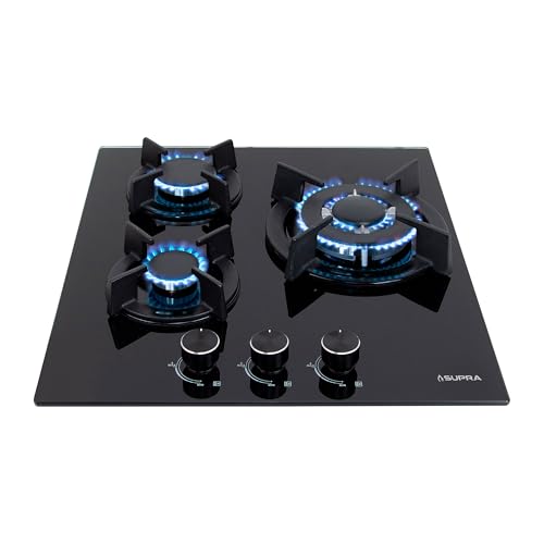 La Mejor Selección de Parrilla Supra Top 5. 42 SUPRA Parrilla de Gas Empotrable 3 Quemadores 45 cm Negra Mod. BARELLA