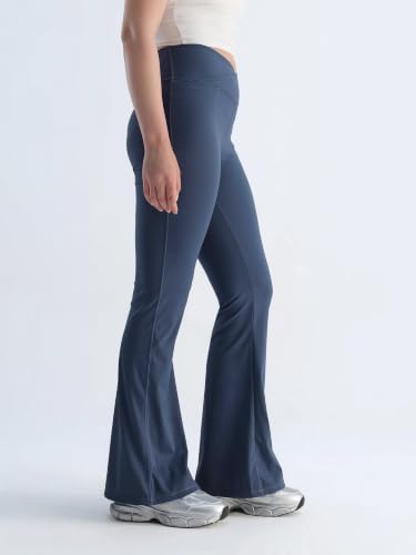 Image of CAVA Extra Tall Hourglass Flared Leggings for Women | V Waistband, Anti Camel Toe Design, Extra Tall Fit, Flared Bottoms, Deep Pockets, Sculpting Stretch Fabric