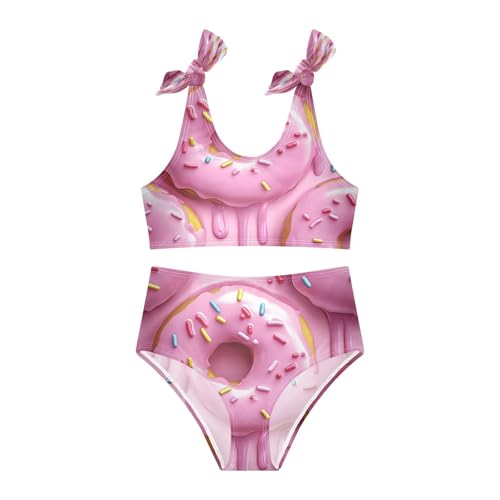 Boccsty Colorful Sprinkles Doughnt Girls Tankini Swimsuit Kids Bikini Sets 2 Pcs Bathing Suit 3T3