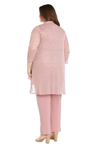 R&M Richards Women's Petite Luxe Harmony 3-Piece Duster Set in Rose | Size 12 Formal Outfit - Image 7