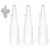 JULLY! 3er Pack 30ML Unique Mist Nasensprüher - Leerer nachfüllbarer Pumpsprüher für Nase, Medizin, Hausmittel, Kochsalzlösung, verbessertes modernes Design, stabiler HDPE-Kunststoff, einfach zu
