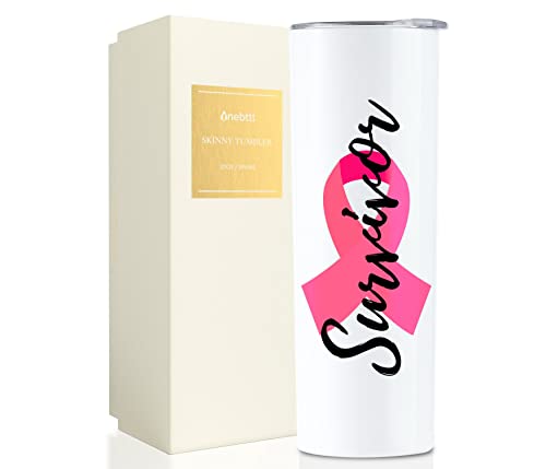 Onebttl Breast Cancer Gifts For Women, 20Oz Stainless Steel Tumblers With Lid, Surgery Gifts For Breast Cancer Patients - Survivor #TOP10