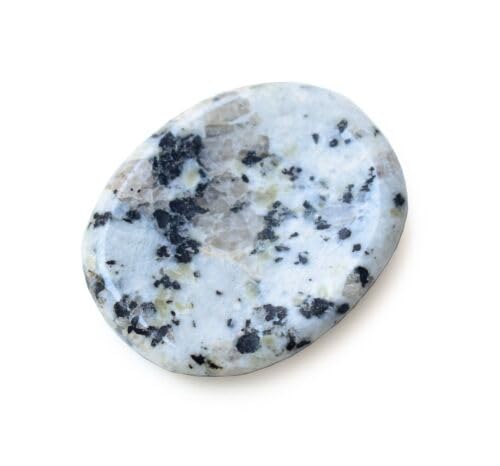 Natural Gemstone Crystal Thumb Worry Stone, Healing Crystal Polished Palm Pocket Chakra Gemstones for Anxiety, Stress, Reiki Gift