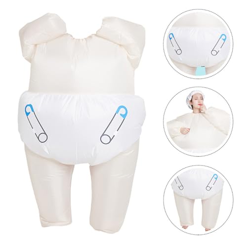 Costume gonflable en polyester PU beige résistant pour adulte - 7