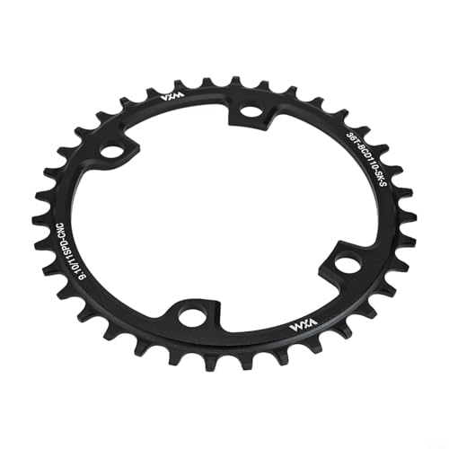 Vacumist Road Bike Narrow Wide Tooth Chainring CNC Aluminum Alloy 110BCD 4-Bolt Single Chainwheel for 9 10 11 Speed 36T 38T 40T 42T 44T Black(36T) by Vacumist - Used condition - Image 4